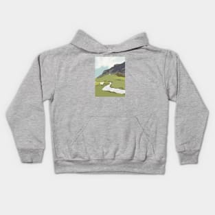 Llama in the Mountains of Peru Kids Hoodie